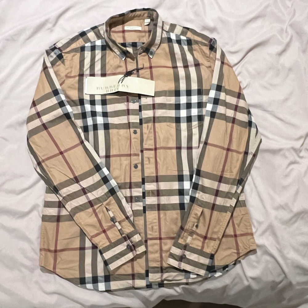 Burberry Beige “Check” Shirt women’s L